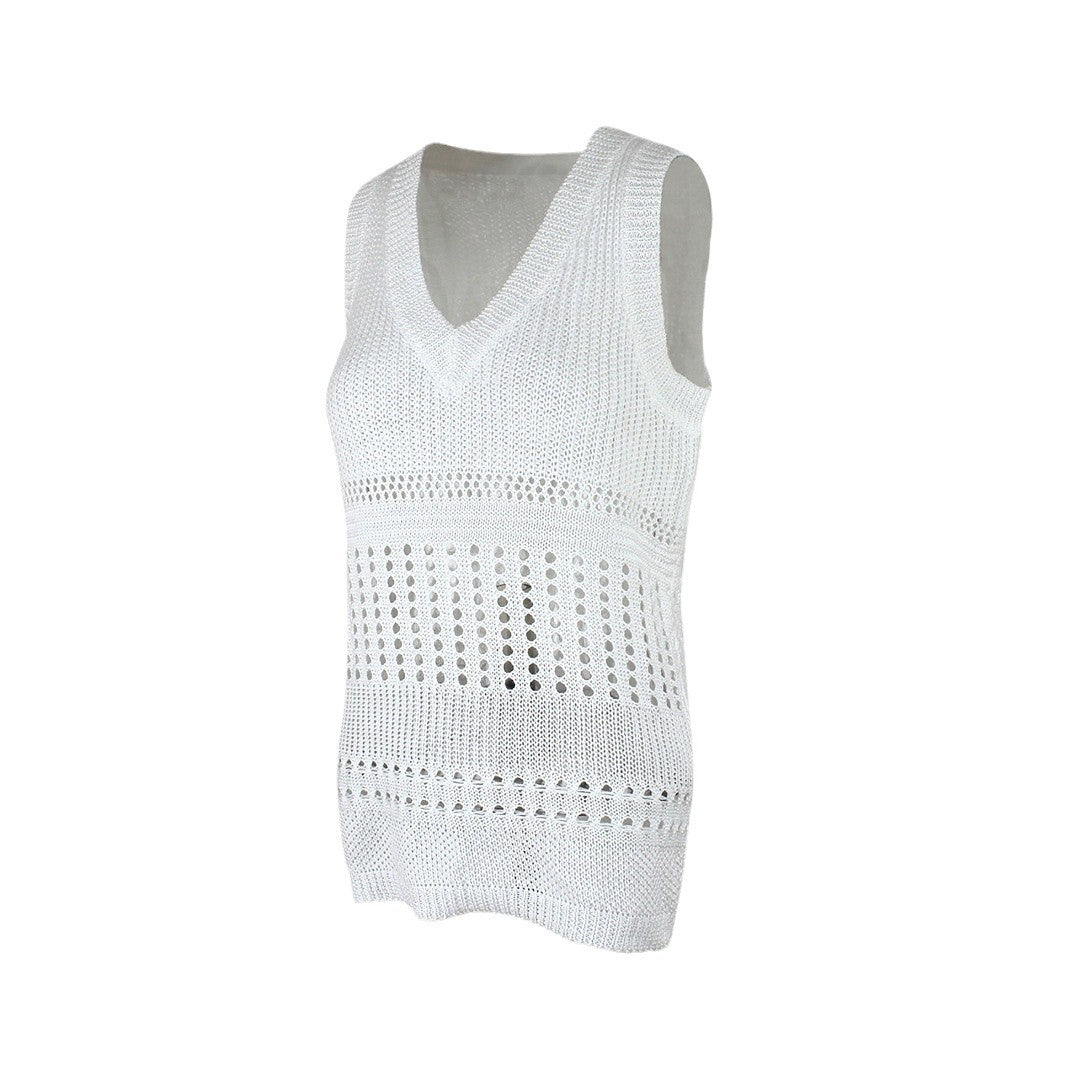 Womens Solid-Color Thin Pullover Vest