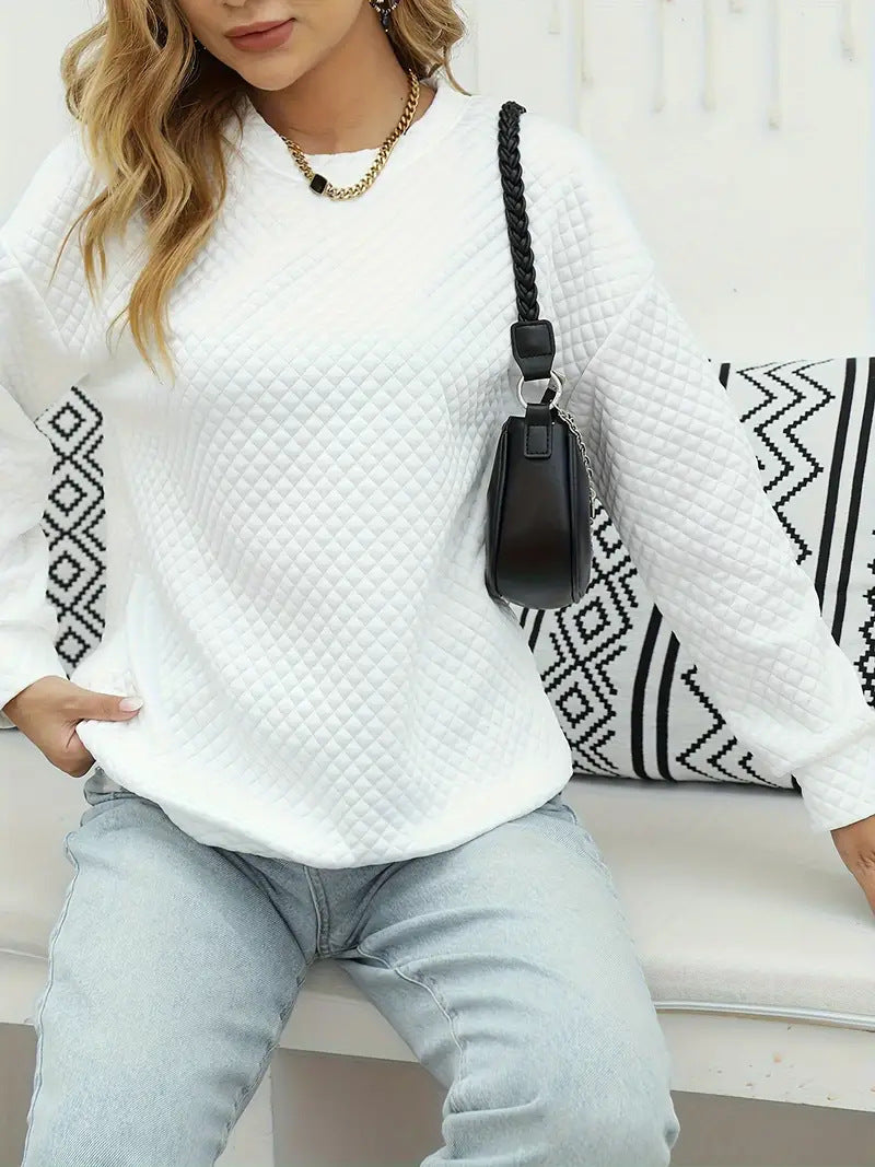 Autumn Winter New Women's Waffle-Weave Long-Sleeve